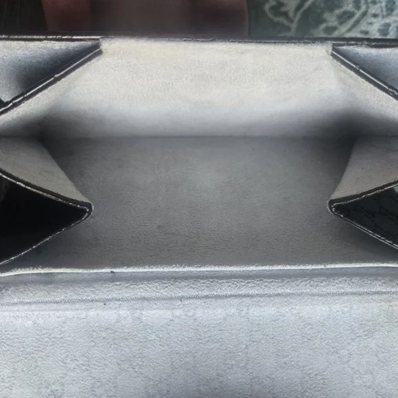 GUCCI Brown GG Logo Tri-Fold Sunglass Glasses Case Collapsible Protective Travel - Picture 3 of 10